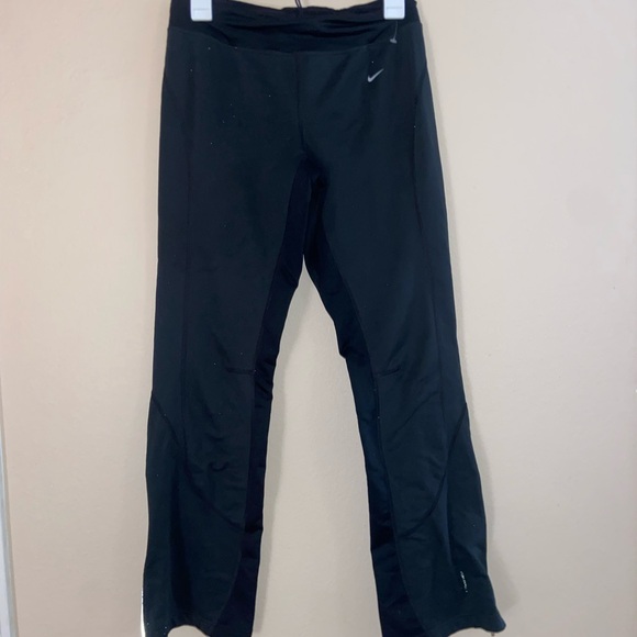 Nike pro fit black yoga track pants active wear bottoms leggings fitness sweats - Picture 3 of 10
